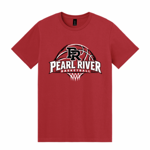 RED UNISEX GILDAN COTTON TSHIRT W SCREENED LOGO