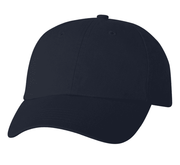 SOLID NAVY ADJUSTABLE DAD CAP WITH EMBROIDERED LOGO 