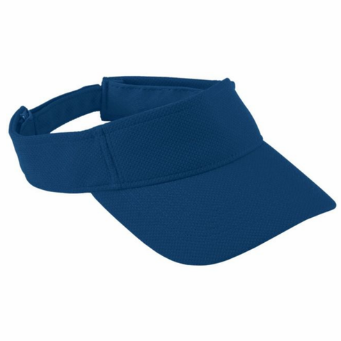 SOLID NAVY ADJUSTABLE DRIFIT VISOR WITH LOGO EMBROIDERED 