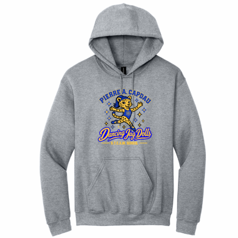 SPORT GREY UNISEX HOODED SWEATSHIRT WITH SCREENED LOGO 