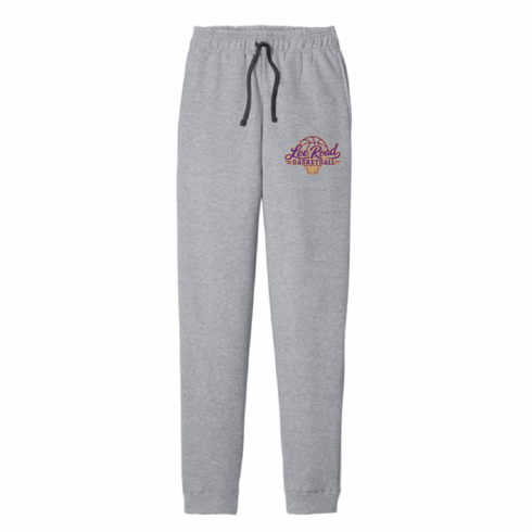 SPORT GREY UNISEX JOGGER SWEAT PANT WITH CUFF BOTTOMS AND SCREENED LOGO 