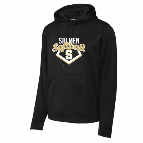 UNISEX BLACK DRIFIT FLEECE LINED HOODIE WITH SCREENED LOGO 