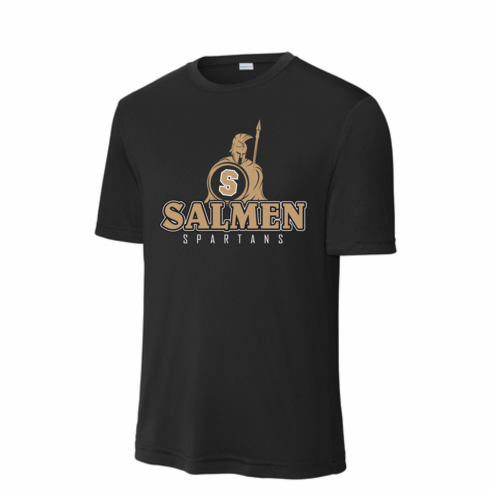 UNISEX BLACK DRIFIT SHORT SLEEVE W SCREENED SPARTAN MAN LOGO