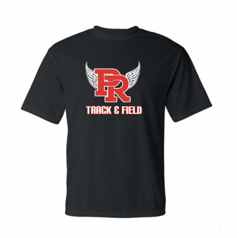 UNISEX BLACK SHORTSLEEVE DRIFIT SHIRT WITH SCREENED LOGO