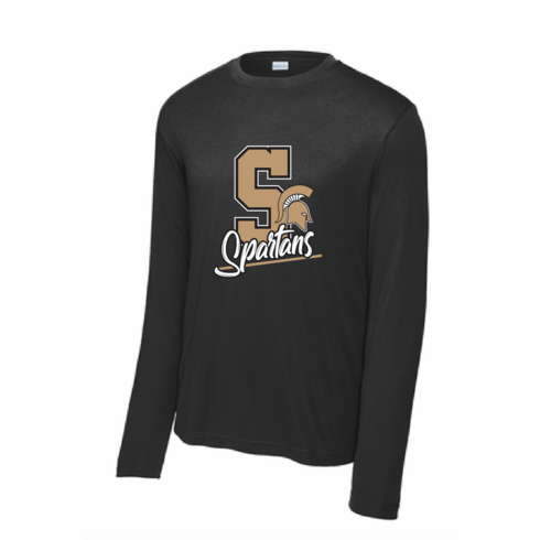 UNISEX LONG SLEEVE DRIFIT SHIRT W SCREENED S AND SPARTAN HEAD LOGO