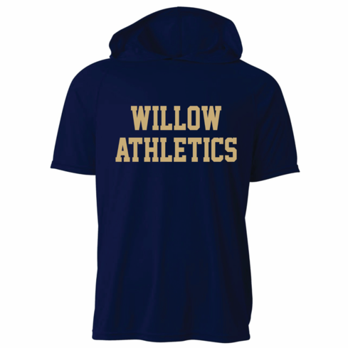 UNISEX NAVY DRIFIT HOODIE LIGHTWEIGHT WITH SCREENED WILLOW ATHLETICS LOGO