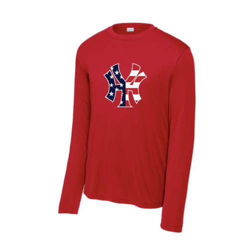 UNISEX NY RED LONG SLEEVE DRIFIT 