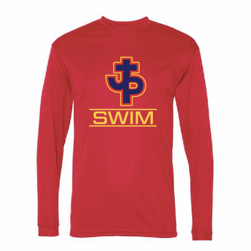 UNISEX RED LONG SLEEVE DRIFIT SHIRT W SCREENED LOGO 