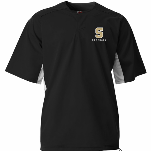 Unisex short sleeve black/white bp top with embroidered logo