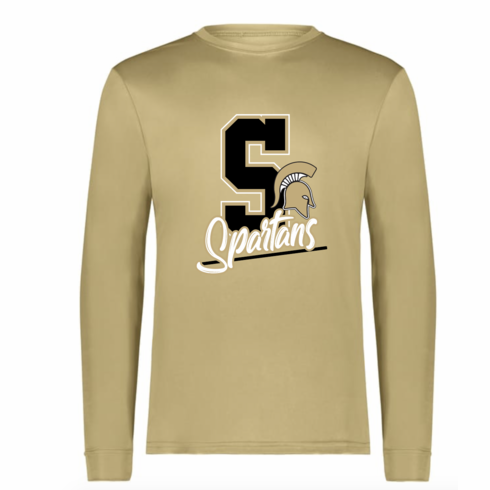 UNISEX VEGAS LONG SLEEVE DRIFIT W SCREENED S AND APARTAN HEAD LOGO
