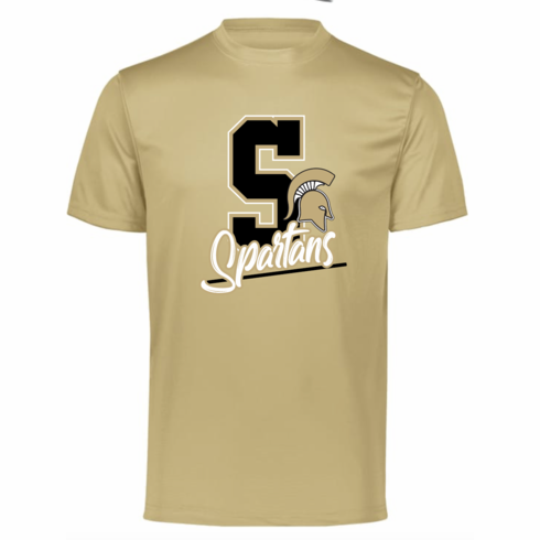 UNISEX VEGAS SHORT SLEEVE DRIFIT W SCREENED S AND SPARTAN HEAD LOGO