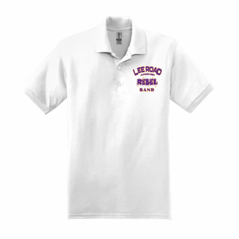 WHITE COTTON UNISEX POLO WITH LEFT CHEST LOGO SCREENED