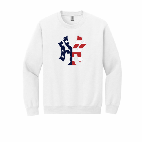 WHITE NY CREW SWEATSHIRT