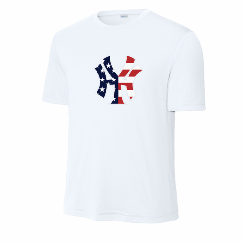 WHITE NY UNISEX DRIFIT SHIRT SHORT SLEEVE