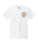 WHITE TIGHT FIT COMPRESSION SHIRT-SHORT SLEEVE WITH LEFT CHEST SCREENED LOGO & #
