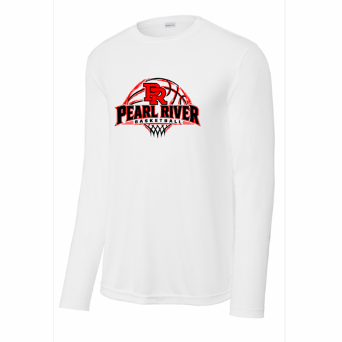 WHITE UNISEX LONG SLEEVE DRIFIT SHIRT W SCREENED LOGO