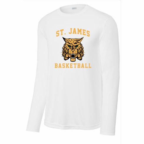 WHITE UNISEX LONG SLEEVE DRIFIT WITH SCREENED LOGO