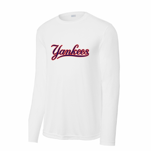 WHITE UNISEX LONG SLEEVE DRIFIT WITH SCREENED LOGO