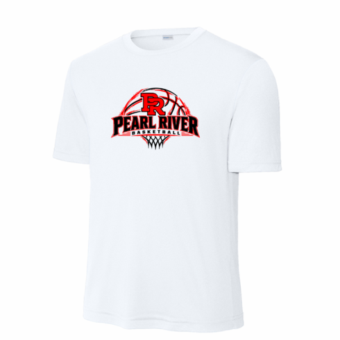 WHITE UNISEX SHORT SLEEVE DRIFIT SHIRT WITH SCREENED LOGO