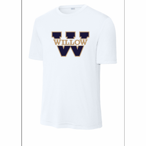 WHITE UNISEX SHORT SLEEVE DRIFIT WITH W SCREENED LOGO