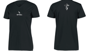 WOMENS BLACK DRIFIT SHIRT WITH SCREENED LOGO ON FRONT AND BACK