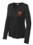 WOMENS BLACK LONG SLEEVE VNECK DRIFIT SHIRT WITH EMBROIDERED LOGO 