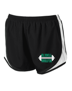 WOMENS BLACK/WHITE RUNNING SHORT W SCREENED LOGO
