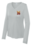 WOMENS GREY LONG SLEEVE VNECK DRIFIT SHIRT WITH EMBROIDERED LOGO 