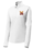 WOMENS WHITE 1/4 ZIP LIGHT WEIGHT TOP WITH EMBROIDERED LOGO