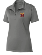 WOMENS WHITE DRIFIT POLO WITH EMBROIDERED LOGO