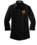 WOMENS BLACK OXFORD DRESS SHIRT 3/4 SLEEVE WITH EMBROIDERED LOGO