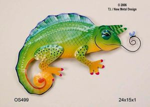 Patio Chameleon Metal Wall Art OS499