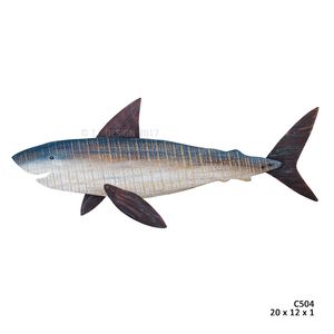 GREAT WHITE SHARK METAL WALL DECOR C504