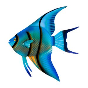 Angelfish face left (patio safe) Metal Wall Art