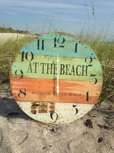 At the Beach - Wall Clock