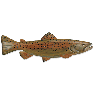 Brown Trout Wall Wood Carving