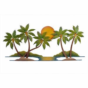 Coconut Palm Tree Oasis Metal Wall Art Coconut Palm Tree Oasis Metal Wall Art