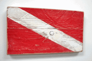 Diver Down Flag Wooden Diver Down Flag Wooden