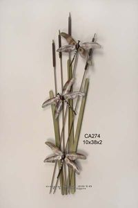 Dragonflies on Cattails Wall Sculpture Dragonflies on Cattails Wall Sculpture