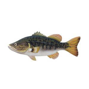 Large Mouth Bass Hand Carved Wall Sculpture Large Mouth Bass Hand Carved Wall Sculpture