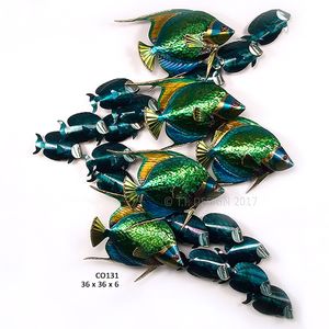 Large School of Tangs with 5 Angelfish Wall Art Large School of Tangs with 5 Angelfish Wall Art