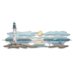  Lighthouse on the Horizon at Sunset Wall Plaque - CA003