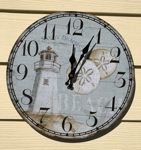 LIGHTHOUSE WALL CLOCK 13.5"