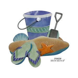 Coastal Wall Art - Beach Pail and Shovel 