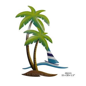 Palm and Sun Metal Wall Art OS113 Palm and Sun Metal Wall Art OS113