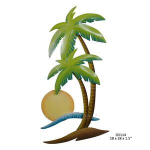 Palm and Sun Metal Wall Art OS114 Palm and Sun Metal Wall Art OS114