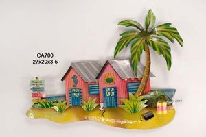 Paradise Beach Bungalows Island Wall Art Paradise Beach Bungalows Island Wall Art