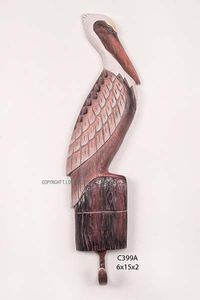 Pelican Hook Carved Wood