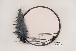 Pine Tree Mirror Round Pine Tree Mirror Round