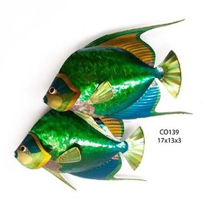 Queen Angelfish Pair - Metal Wall Art Queen Angelfish Pair - Metal Wall Art